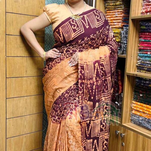 Silk batik Saree