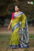 Gadwal Saree in Olive