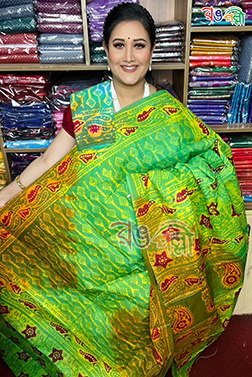 Cotton batik saree